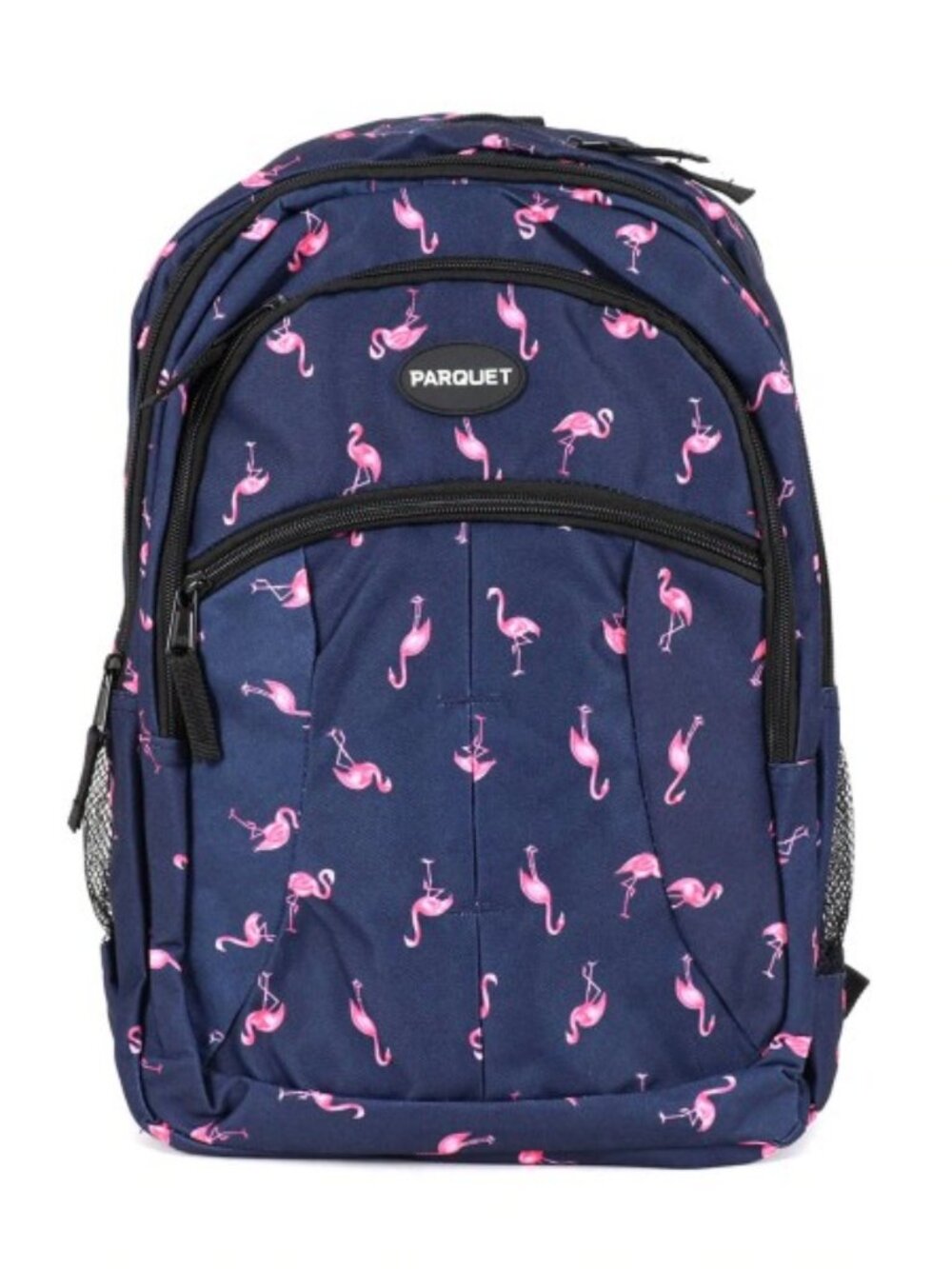 Flamingo Print -Navy & Pink Backpack/ Laptop Bag / Multi-Compartment - NWT